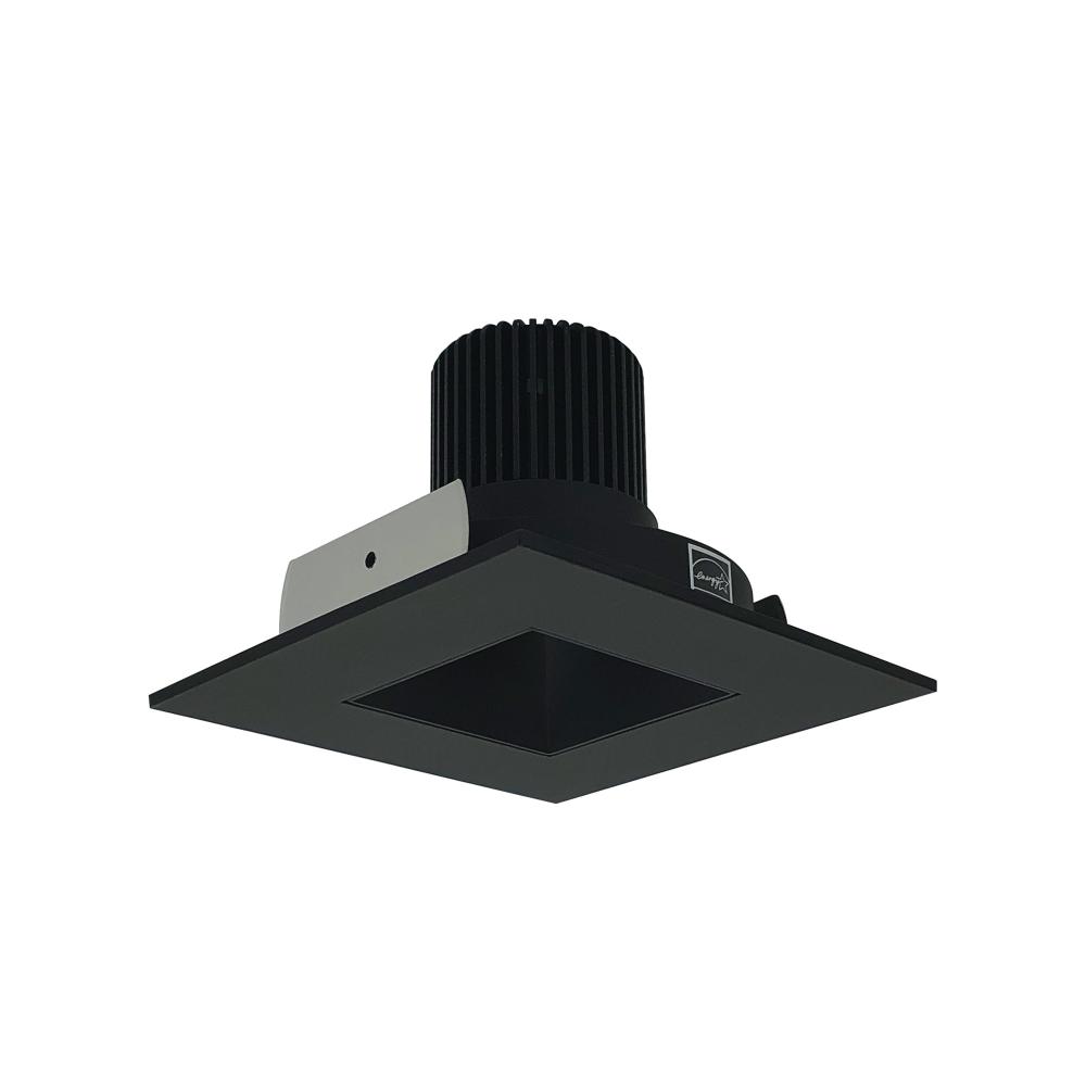 4" Iolite LED Square Reflector with Square Aperture, 10-Degree Optic, 850lm / 12W, 3000K, Black