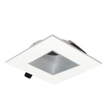 Nora NIOC-2SNDSQHW - 2" Iolite Can-less Square Downlight Trim, Haze Reflector / White Flange