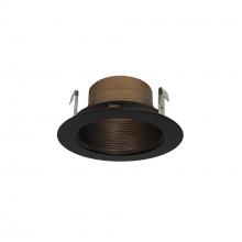 Nora NS-40BZBZ - 4" Bronze Stepped Metal Baffle Trim w/ Bronze Metal Ring