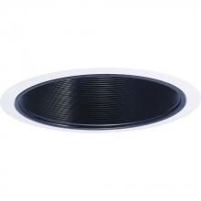 Nora NTP-40 - 6" Stepped Phenolic Baffle w/ Plastic Ring, Black/White