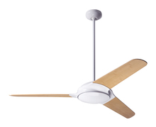 Modern Fan Co. FLO-GW-52-BB-NL-002 - Flow Fan; Gloss White Finish; 52" Bamboo Blades; No Light; Fan Speed and Light Control (3-wire)