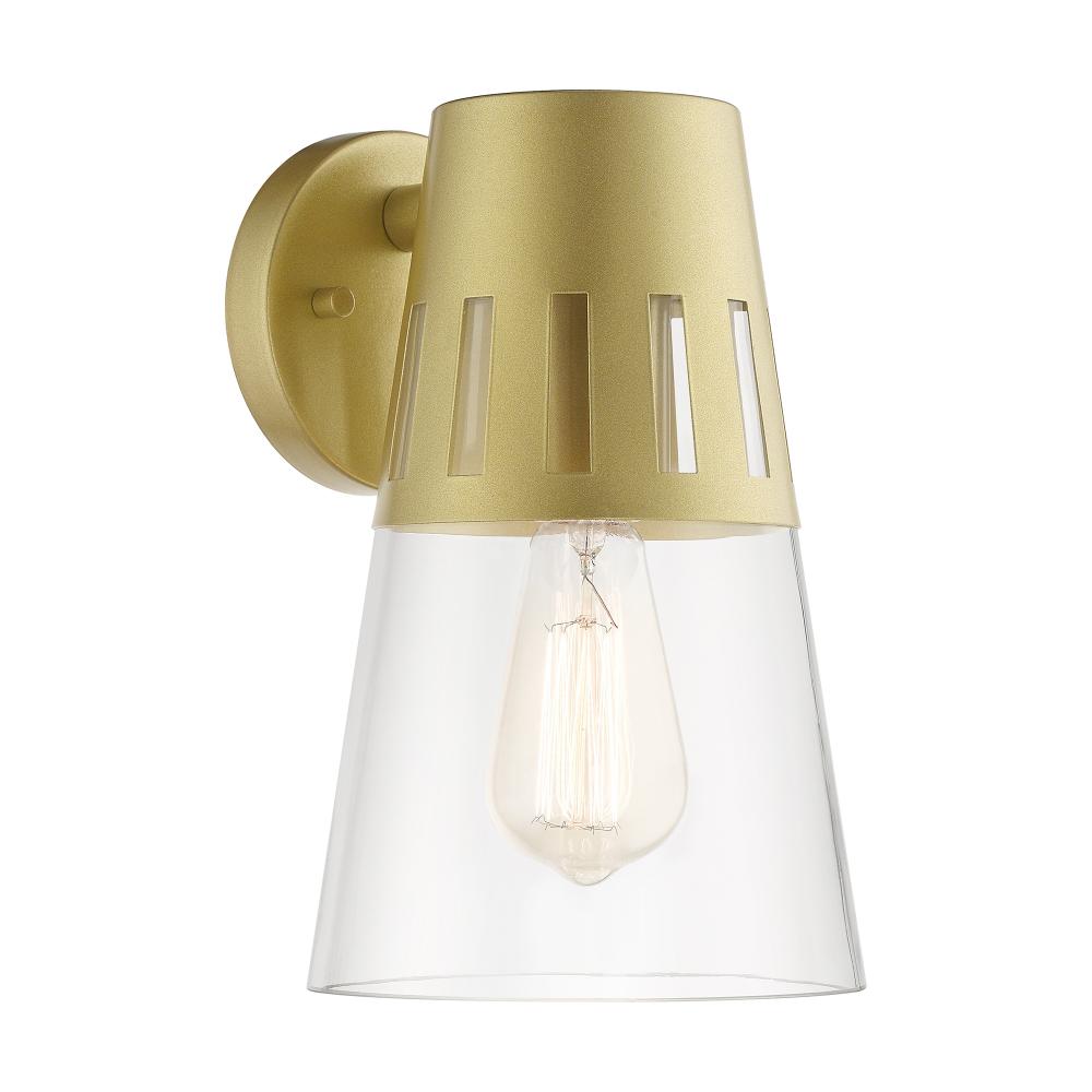 1 Light Soft Gold Outdoor Medium Wall Lantern