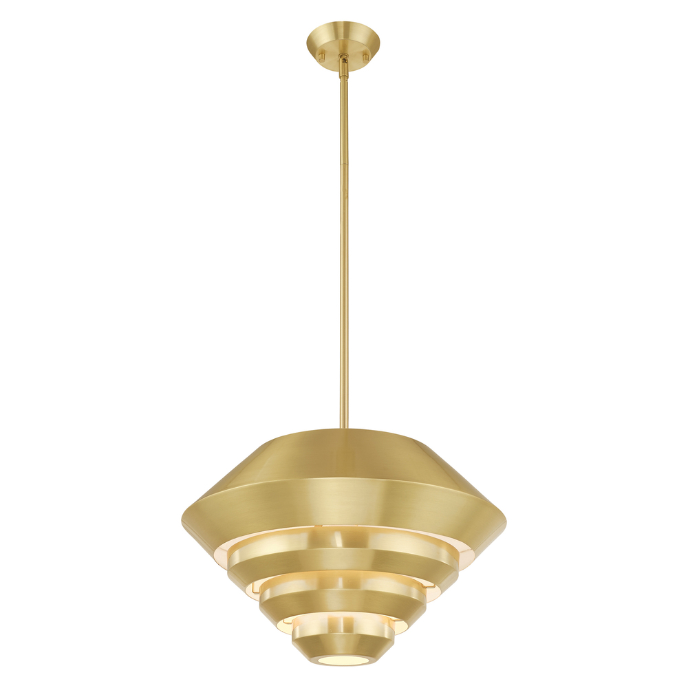 1 Lt Satin Brass Mini Pendant