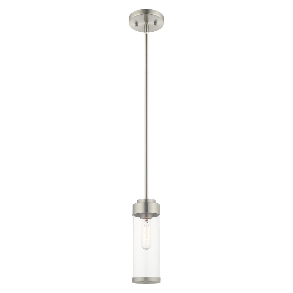 1 Lt Brushed Nickel Mini Pendant