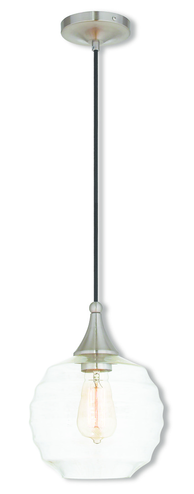 1 Light Brushed Nickel Mini Pendant