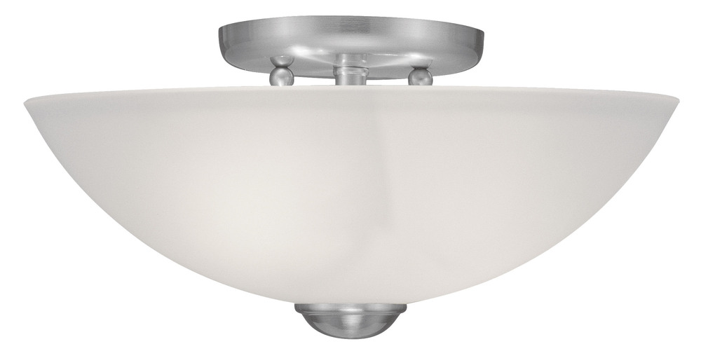 2 Light Brushed Nickel Ceiling Mount