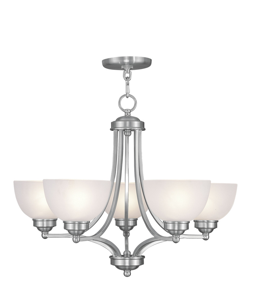 5 Light Brushed Nickel Chandelier