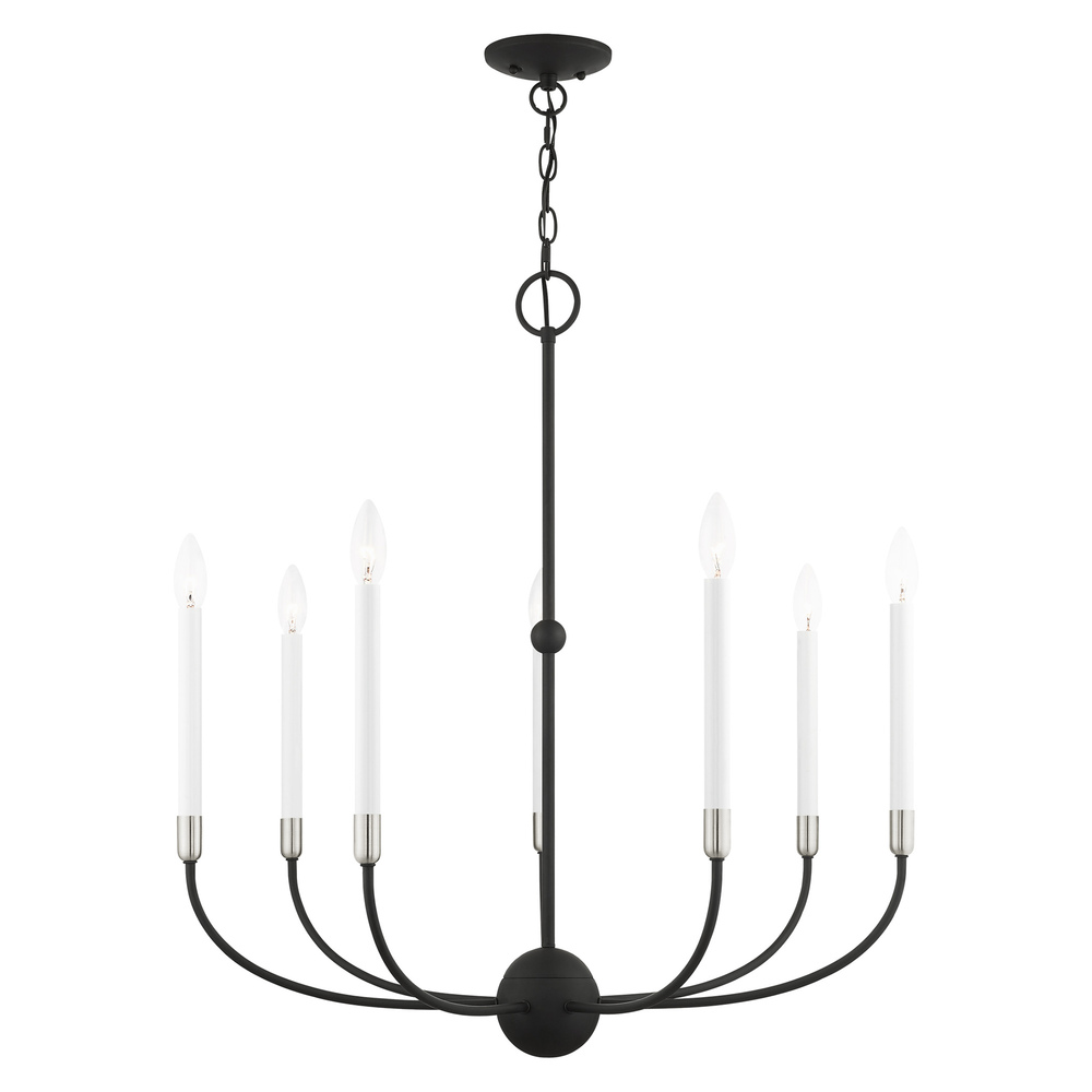 7 Lt Black Chandelier