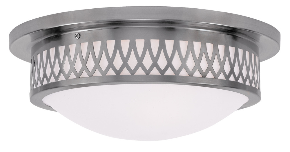 3 Light Brushed Nickel Ceiling Mount