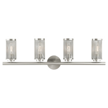 Livex Lighting 14124-91 - 4 Lt Brushed Nickel Bath Vanity