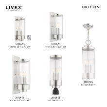 Livex Lighting 20724-05 - 3 Lt Polished Chrome Outdoor Wall Lantern