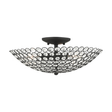 Livex Lighting 40446-04 - 3 Lt Black Semi Flush