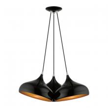 Livex Lighting 41053-68 - 3 Light Shiny Black Cluster Pendant