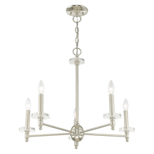 Livex Lighting 42705-35 - 5 Lt Polished Nickel Chandelier