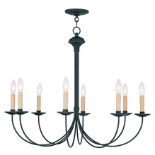 Livex Lighting 4457-04 - 8 Light Black Chandelier