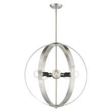 Livex Lighting 46416-91 - 5 Lt Brushed Nickel Chandelier