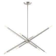 Livex Lighting 46778-91 - 8 Lt Brushed Nickel Linear Chandelier