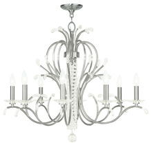 Livex Lighting 51008-91 - 8 Light Brushed Nickel Chandelier