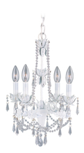 Livex Lighting 8184-60 - 4 Light Antique White Mini Chandelier