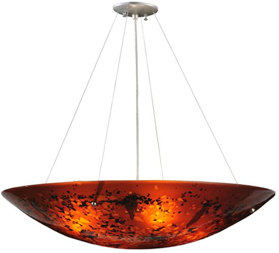 30"W Metro Fusion The Rock Glass Inverted Pendant