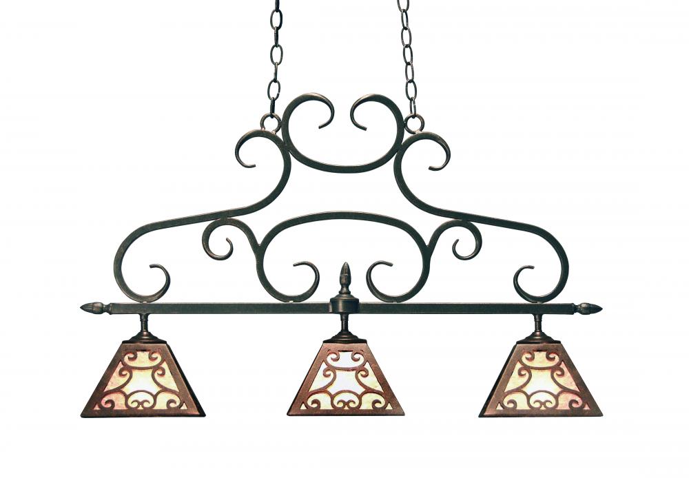 36" Long Bandolei 3 Light Island Pendant