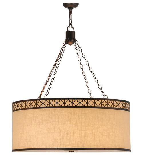 36"W Cilindro Quatrefoil Textrene Pendant