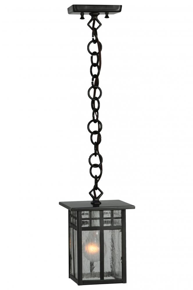 6"Sq Mission Hanging Lantern Mini Pendant