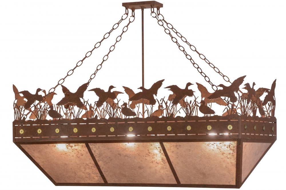 48"L Ducks in Flight Oblong Inverted Pendant