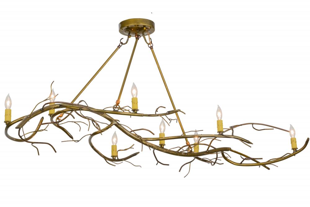 57"L Winter Solstice 8 LT Oblong Chandelier