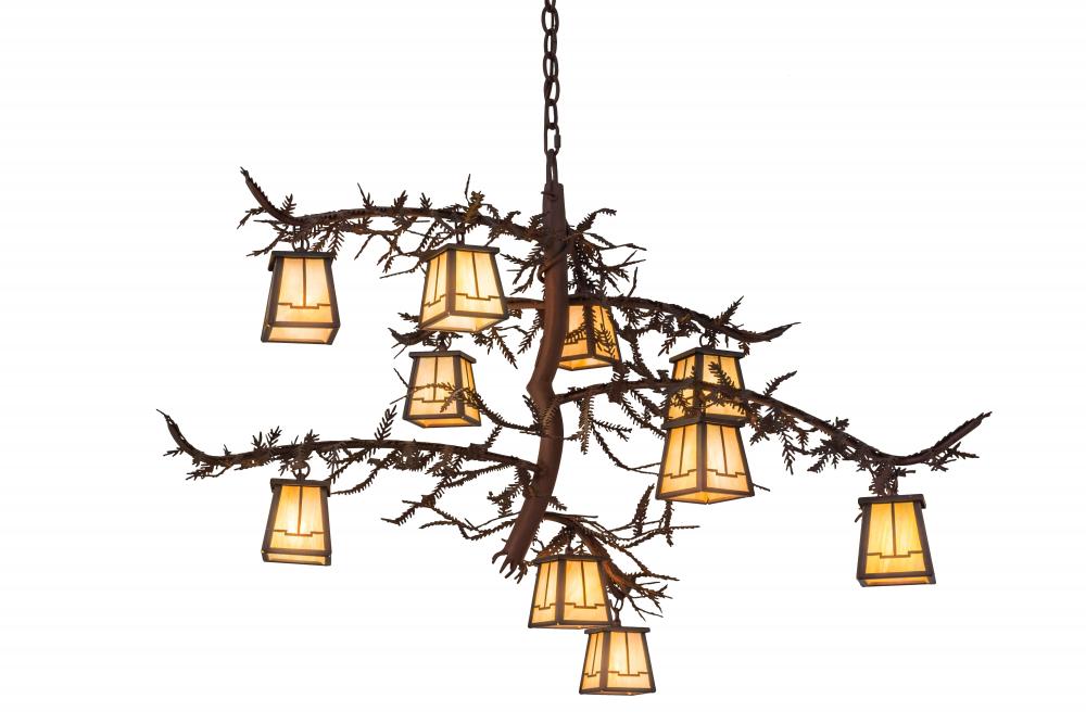 39"W Pine Branch Valley View 10 LT Chandelier