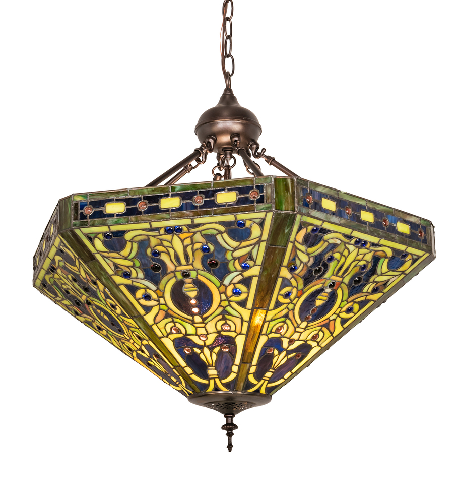 26" Wide Tiffany Elizabethan Inverted Pendant