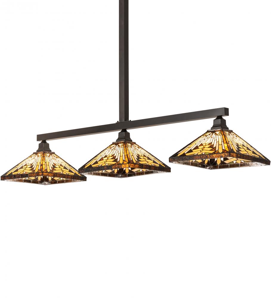 63" Long Nuevo Mission 3 Light Island Pendant