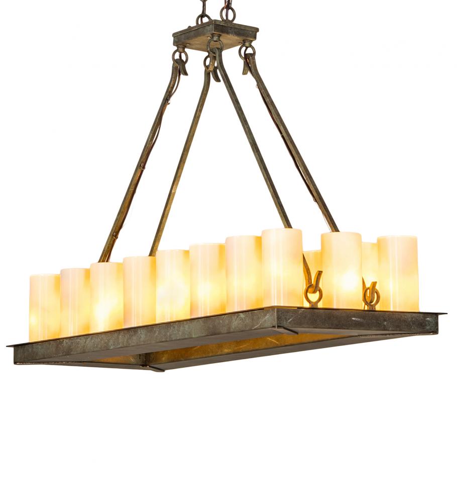 39" Long Loxley 18 Light Oblong Chandelier