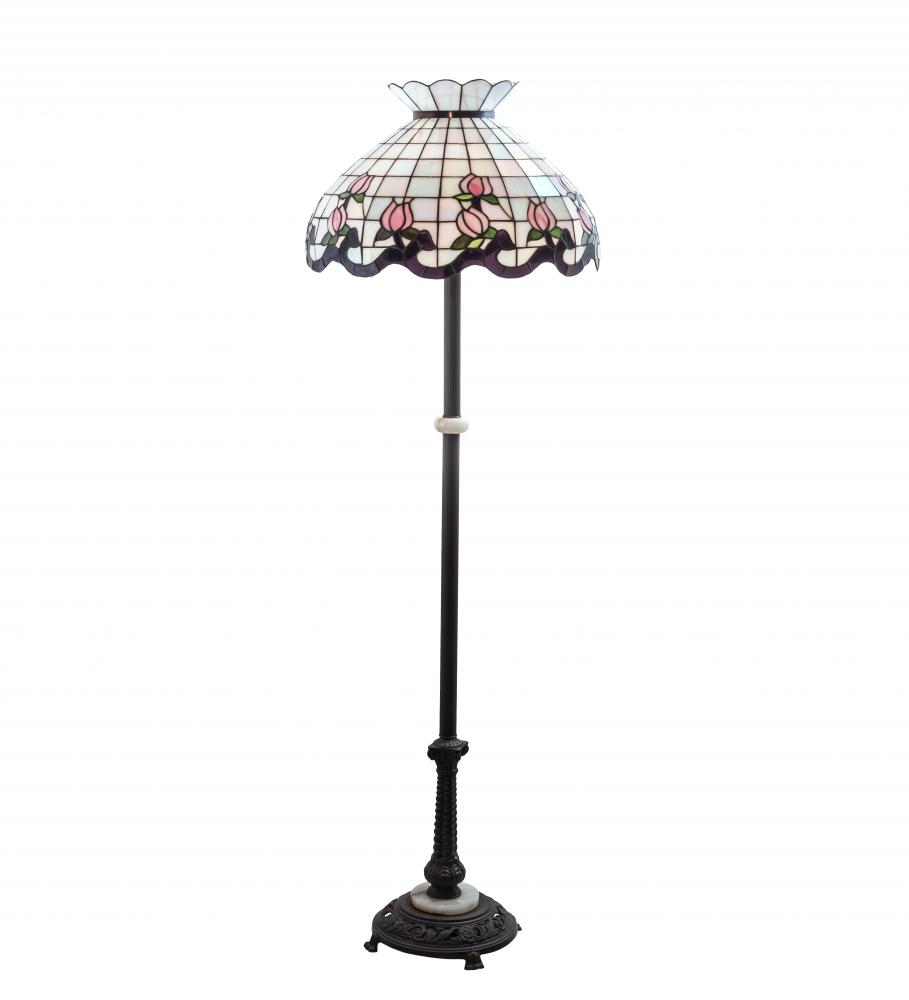 62" High Roseborder Floor Lamp