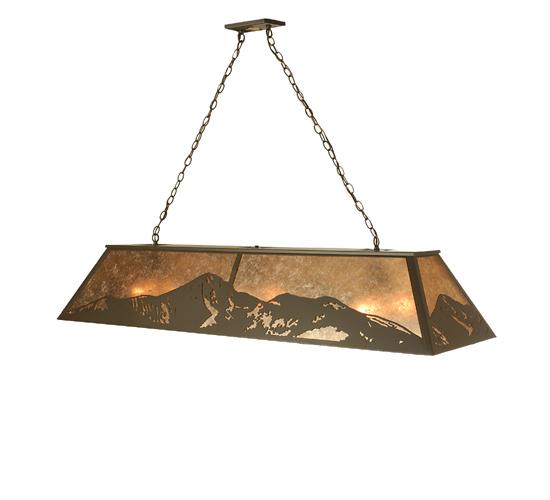 61" Long Mountain Range Oblong Pendant