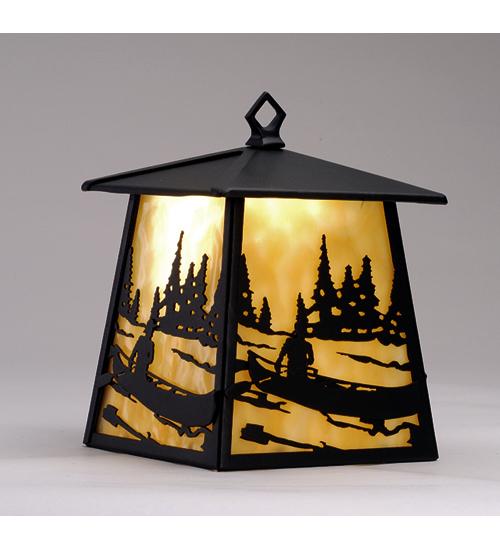 7.5"W Canoe At Lake Hanging Wall Sconce