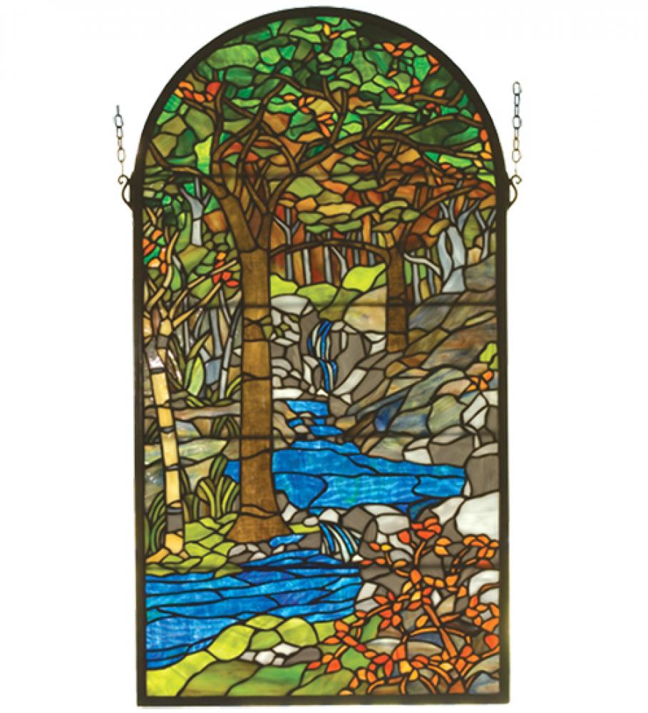 16"W X 30"H Tiffany Waterbrooks Stained Glass Window