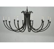 Meyda Blue 108852 - 80"W Oak Bough 12 LT Chandelier