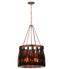 Meyda Blue 114513 - 19"W Tuscan Vineyard Estate 16 Wine Bottle Chandelier