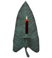 Meyda Blue 121493 - 7" Wide Arum Leaf Wall Mount Candle Holder