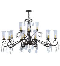 Meyda Blue 124143 - 62" Long Windsor 14 Light Oblong Chandelier