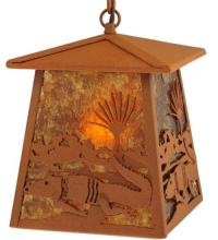 Meyda Blue 129680 - 7.25"Sq Alligator Lantern Pendant