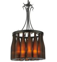 Meyda Blue 133651 - 18"W Tuscan Vineyard Villa 16 Wine Bottle Chandelier