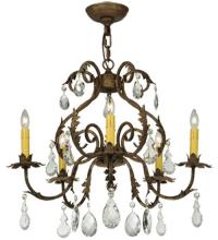 Meyda Blue 135403 - 24"W Chantilly 5 LT Chandelier