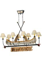 Meyda Blue 139745 - 50"L Personalized Canoe 8 LT Chandelier