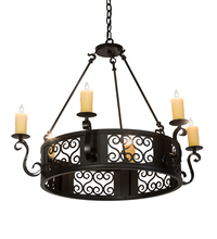 Meyda Blue 146660 - 36"Wide Liesel 6 Light Chandelier