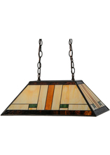 Meyda Blue 147783 - 21"L Manhattan Oblong Pendant