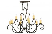 Meyda Blue 149204 - 48"L Clifton 10 LT Oblong Chandelier