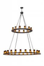 Meyda Blue 151692 - 72"W Loxley 36 LT Two Tier Chandelier