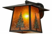 Meyda Blue 154426 - 12"W Stillwater Tall Pine Solid Mount Wall Sconce